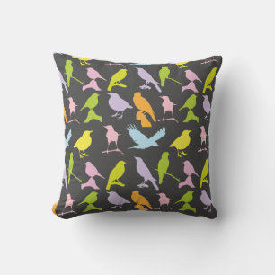 Coussin Pastel Coloured Variété d'oiseaux Motif