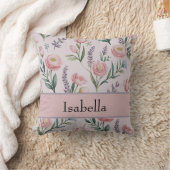 Coussin Pastel Doux personnalisé Roses Floraux & Tulipes (Couverture)