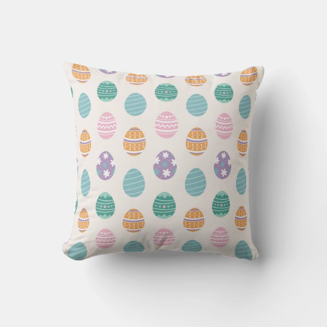 Coussin Pastel Easter Egg Motif (Recto)