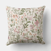 Coussin Pastel Elegant violet \ Fleurs sauvages roses (Verso)