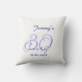 Coussin Pastel félicite 30 ans violet élégant nom da (Verso)