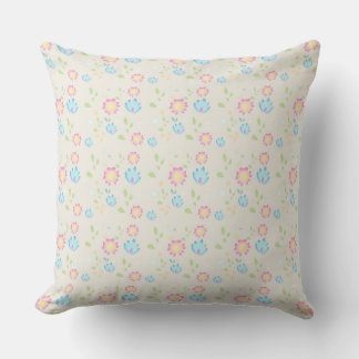 Coussin Pastel Floral Motif sans couture