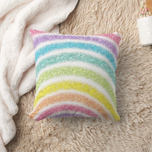Coussin Pastel Glitter Rainbow (Couverture)