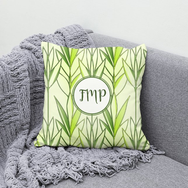 Coussin Pastel Green Tropical Folio Nature Déco Motif (Créateur téléchargé)