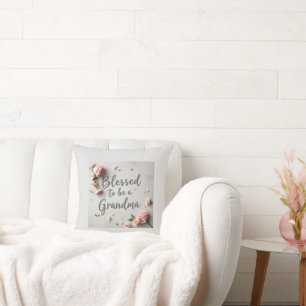 Coussin Pastel Grey Heureux d'être grand-mère