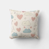 Coussin Pastel Hearts & Clouds Watercolor Dream (10) (Recto)