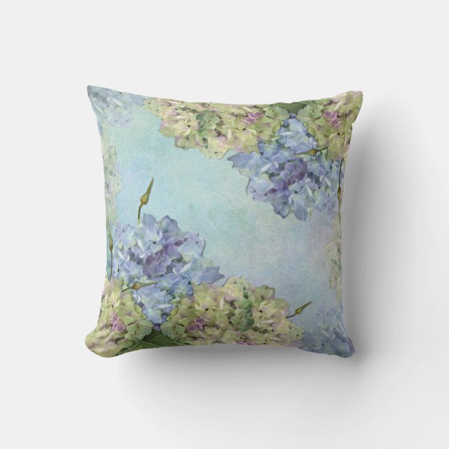 Coussin Pastel Hydrangea (Recto)
