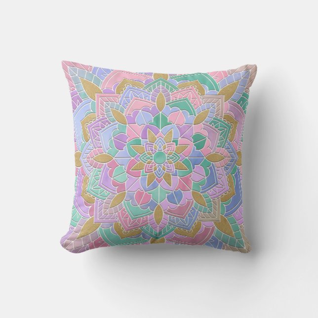 Coussin Pastel Mandala (Recto)