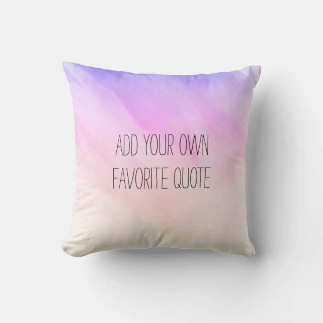 Coussin pastel ombre abstraite aquarelle ajouter du texte (Recto)