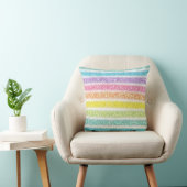 Coussin Pastel Parties scintillant arc-en-ciel (Chaise)