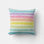 Coussin Pastel Parties scintillant arc-en-ciel (Recto)