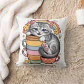 Coussin Pastel Paws & Rainbow Sips (Couverture)