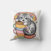 Coussin Pastel Paws & Rainbow Sips (Verso)