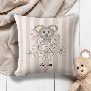 Coussin Pastel Pink Cute Baby Koala Ours Chambre pour enfa