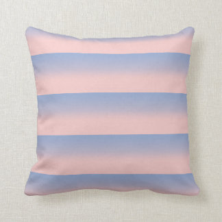 Coussin Pastel Pink et Sky Blue rayé ombre
