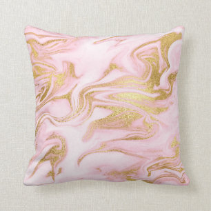Coussin Pastel Pink Gold Marbre blanc Vip