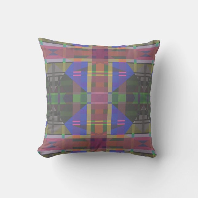 Coussin Pastel rainbow Colorful Geometric (Recto)