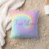 Coussin Pastel Rainbow Swirl Mariage lesbien (Couverture)
