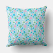 COUSSIN PASTEL ROSE BLEU VERT BLANC ÉTOILES (Verso)