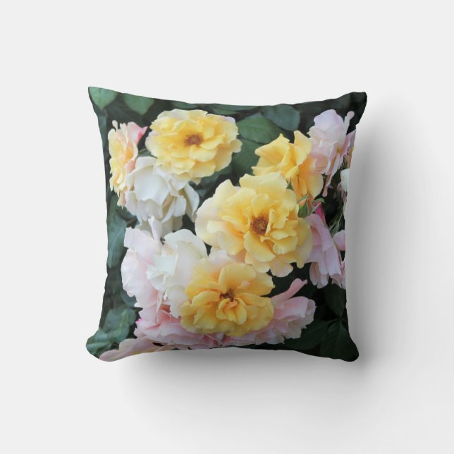 Coussin Pastel Roses (Recto)