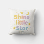 Coussin Pastel "Shine Little Star" Céleste (Recto)