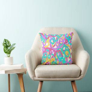 Coussin Pastel Spirales Abstrait Imprimer