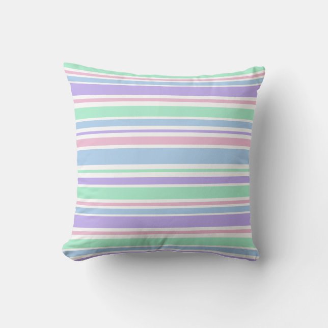 Coussin Pastel Stripes (Recto)