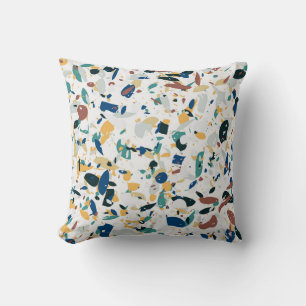 Coussin Pastel Terrazzo : Motif Abstrait moderne.