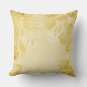 COUSSIN PASTEL TOMBE JAUNE FEUILLE