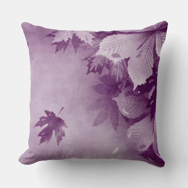 COUSSIN PASTEL TOMBE PURPLE FEUILLE (Recto)