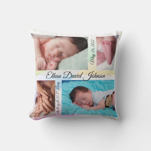 Coussin Pastel Triangles Baby (Recto)