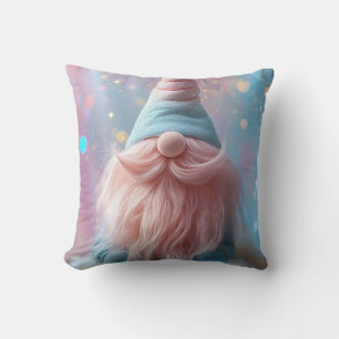 Coussin Pastel Unicorn Gnome / Gonk avec barbe rose bouffa