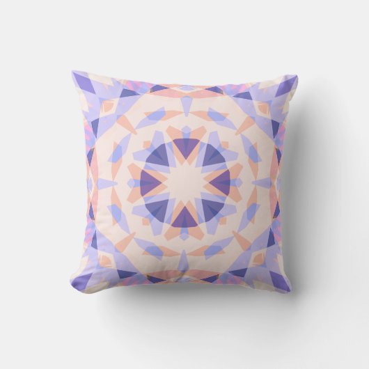 Coussin Pastel Violet Douce Pêche Rose Étoile Dopamine Déc (Recto)