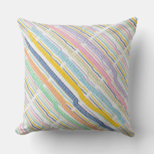 Coussin Pastels rayés