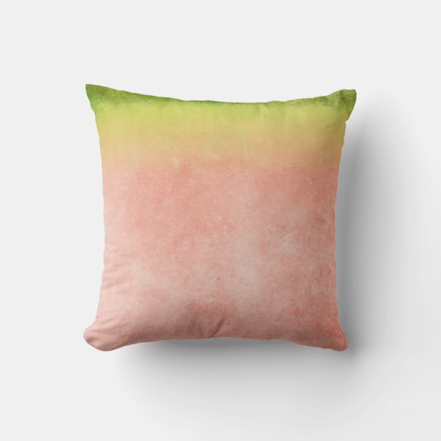 Coussin Pastèque arc-en-ciel colorée (Recto)