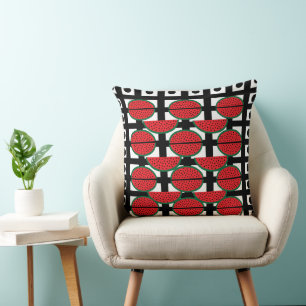 Coussin Pastèque Motif Géométrique De Fruit D'été