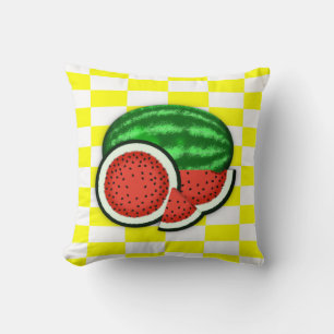 Coussin Pastèque sur fond doré