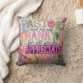 Coussin ✝️ Pasteur Anniversaire d'appréciation de l'épouse (Couverture)