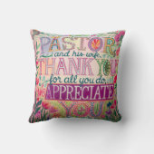 Coussin ✝️ Pasteur Anniversaire d'appréciation de l'épouse (Verso)