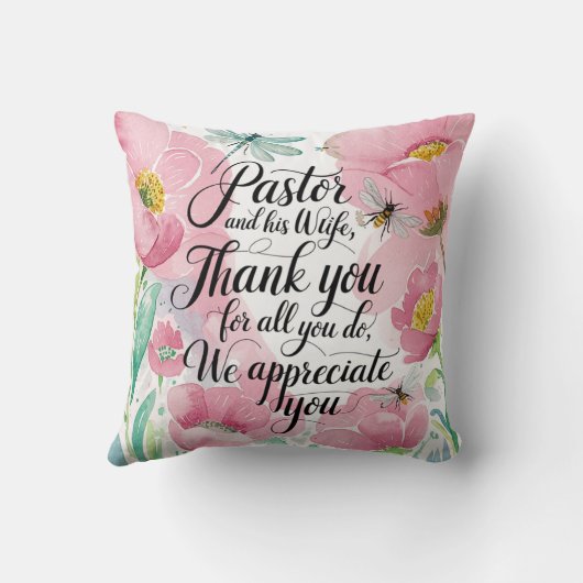 Coussin ✝️ Pasteur Anniversaire de l'appréciation de la fe (Verso)