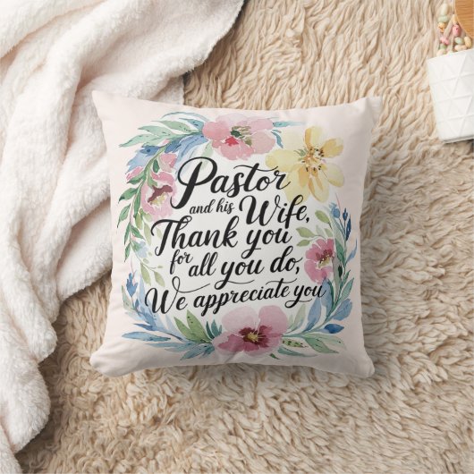 Coussin ✝️ Pasteur Anniversaire de l'appréciation de la fe (Couverture)