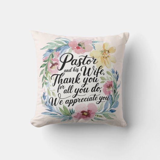 Coussin ✝️ Pasteur Anniversaire de l'appréciation de la fe (Recto)