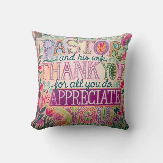 Coussin ✝️ Pasteur Anniversaire de l'appréciation de la fe (Recto)