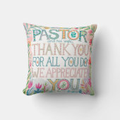 Coussin ✝️ Pasteur Anniversaire de l'appréciation de l'épo (Recto)