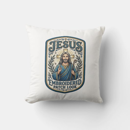 Coussin Patch brodé Jésus Regardez Patch brodé Jésus (Recto)