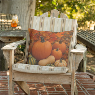 Coussin Patch de Citrouilles, Automne Cosy