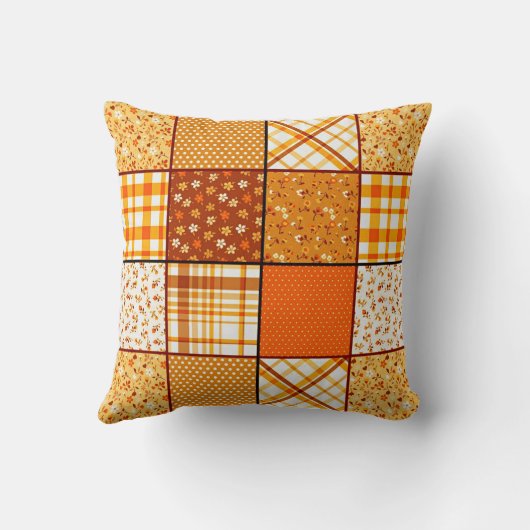 Coussin Patchwork d'automne (Verso)