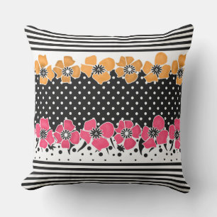 Coussin Patchwork de différentes bandes de tissu