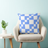Coussin Patchwork Domino - Bébé bleu et blanc (Chaise)