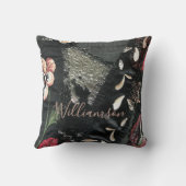 Coussin Patchwork Floral Personnalisé Broderie Aspect Gris (Verso)